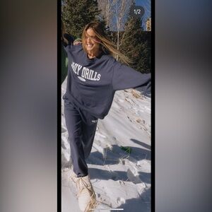 Daily Drills Navy Oversized Sport Crew Set - Daily Drills Navy Joggers